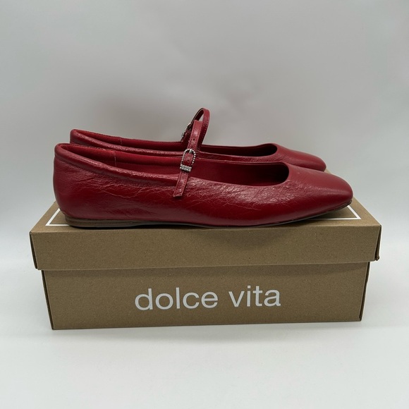 Dolce Vita Reyes Red Crinkle Patent Mary Jane Flats – Size 10.5 – NWB - Picture 13 of 13